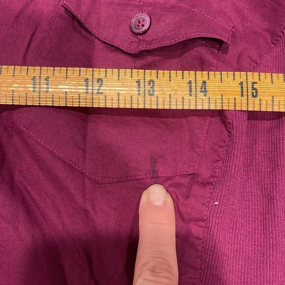 Ann Taylor Fuschia Button Down - Picture 7 of 9